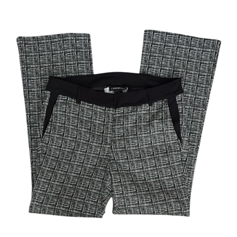 Lane Bryant Monochrome Checkered Trousers